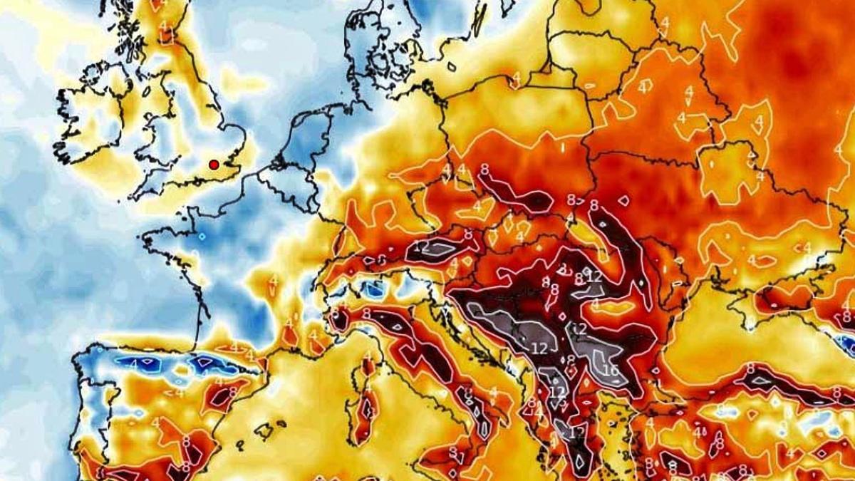 Imagen de Europa bajo una 
ola de calor este verano.  L.O.