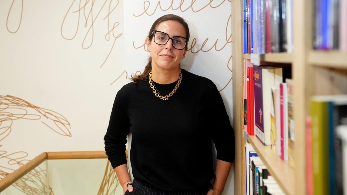 Patricia Eguidazu, en la Casa del Libro de Gran Vía, en Madrid.