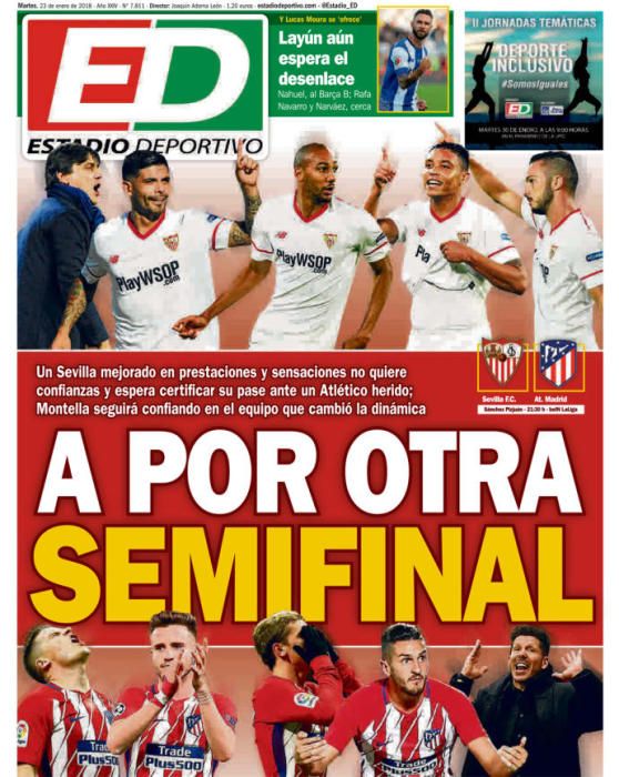 Portadas deportivas del martes 23 de enero