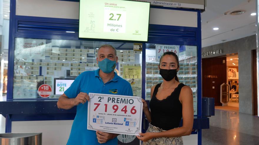 La Lotería Nacional del sábado premia por partida doble a Canarias