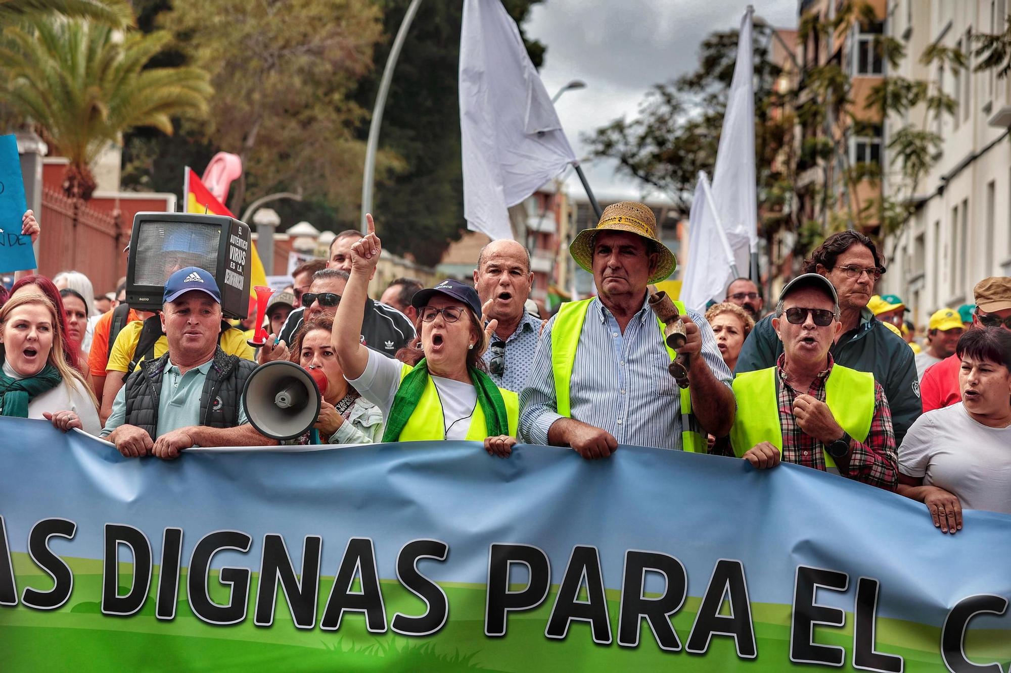 El sector agrario protesta en las calles de Santa Cruz