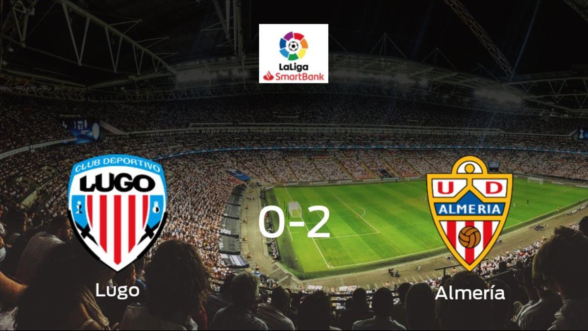 El Almería logra una trabajada victoria frente al Lugo (0-2)