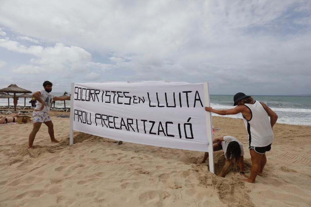 Huelga de socorristas en las playas de Palma