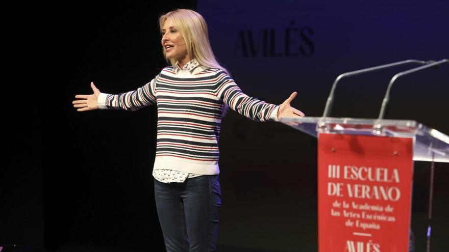 Cayetana Guillén Cuervo, en la tercera Escuela de Verano de la Academia de Artes Escénicas de España, en 2021. | Ricardo Solís