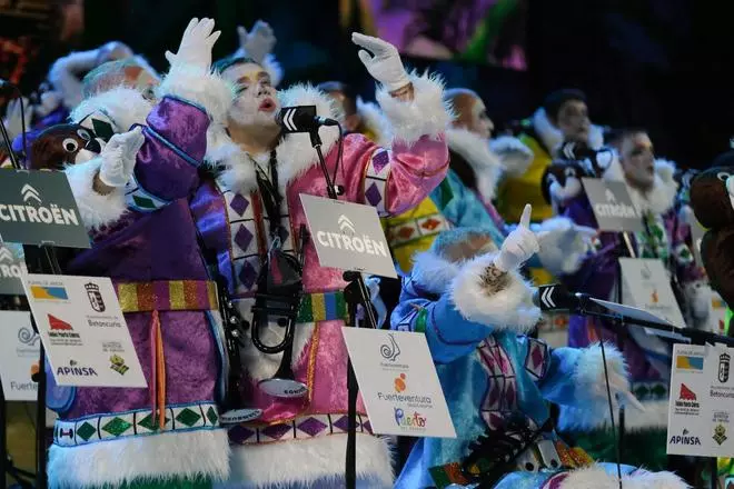 Gambusinos, durante su actuación en la Segunda Fase del Concurso de Murgas de Las Palmas de Gran Canaria 2022