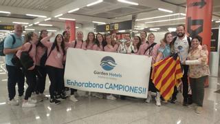 Llegada del Garden Hotels Mallorca Volley tras ascender a Superliga 2