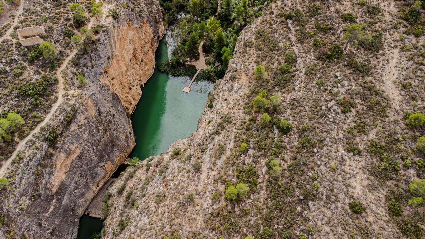 El Charco Azul de Chulilla entre gargantas naturales