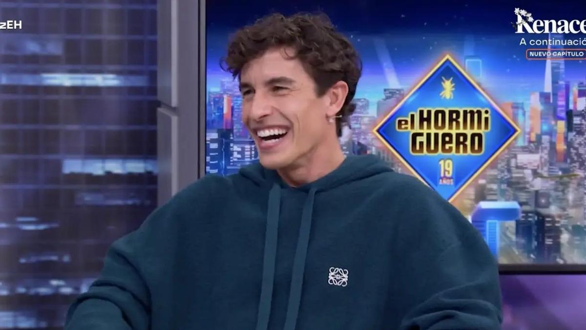 Marc Márquez se ríe en su última visita a 'El Hormiguero'.