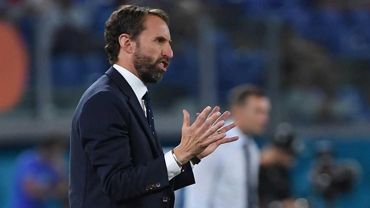 Gareth Southgate, durante el partido ante Ucrania.