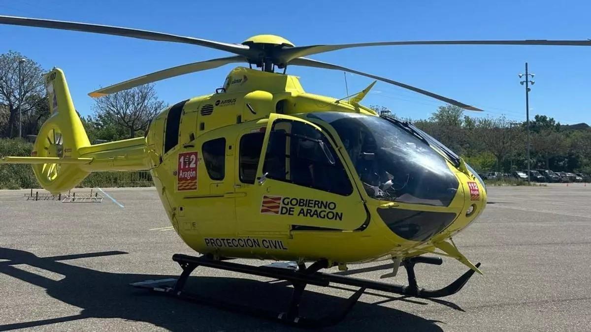 El herido ha sido evacuado en un helicóptero.