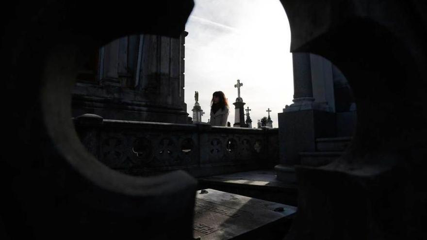 Aspecto del cementerio de La Carriona, en Avilés.