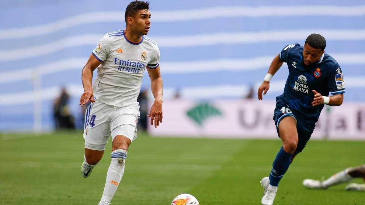 Casemiro, durante el enfrentamiento ante el Espanyol