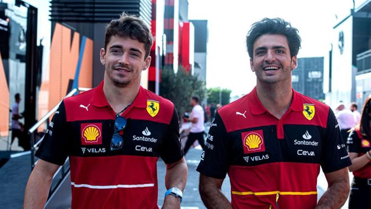 Sainz y Leclerc, compañeros de equipo.
