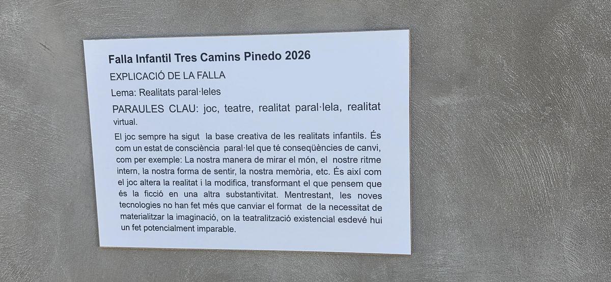 La genialidad de la falla Tres Camins-Pinedo La genialidad de la falla Tres Camins-Pinedo