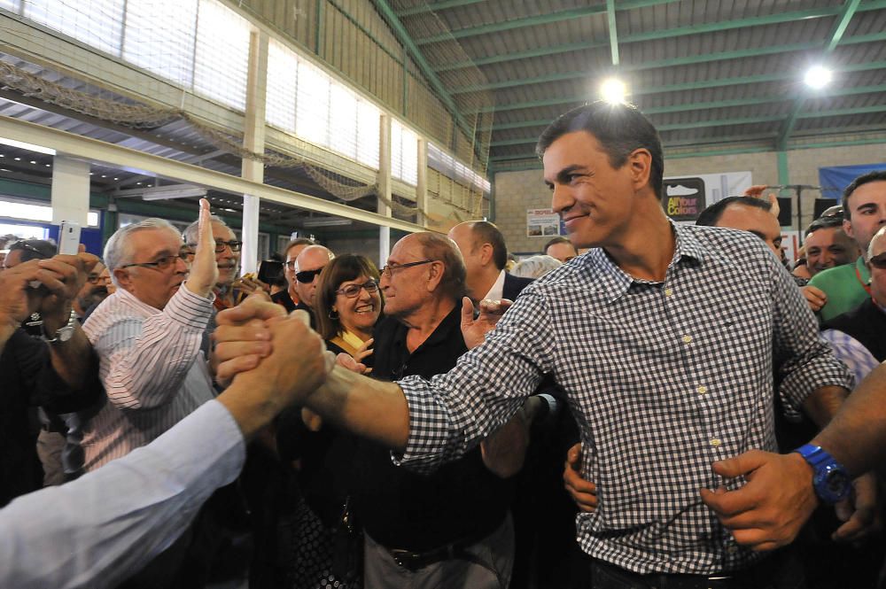 Pedro Sánchez abarrota el polideportivo de Carrús