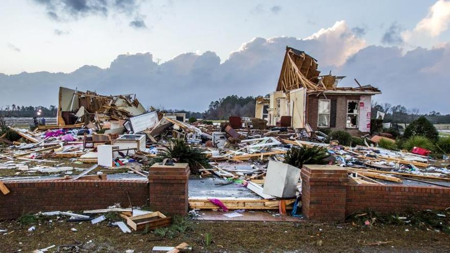 Una de les cases afectades per la tempesta.