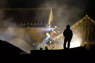 Fuego en la Mezquita-Catedral de Córdoba