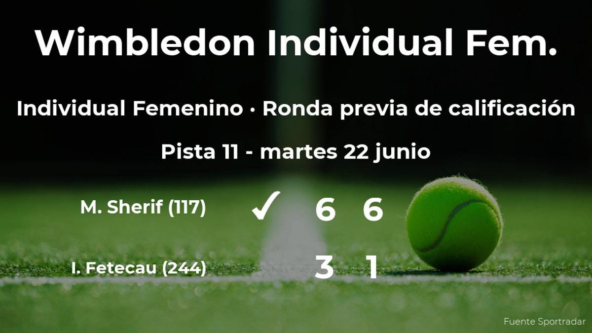 Mayar Sherif pasa de ronda de Wimbledon