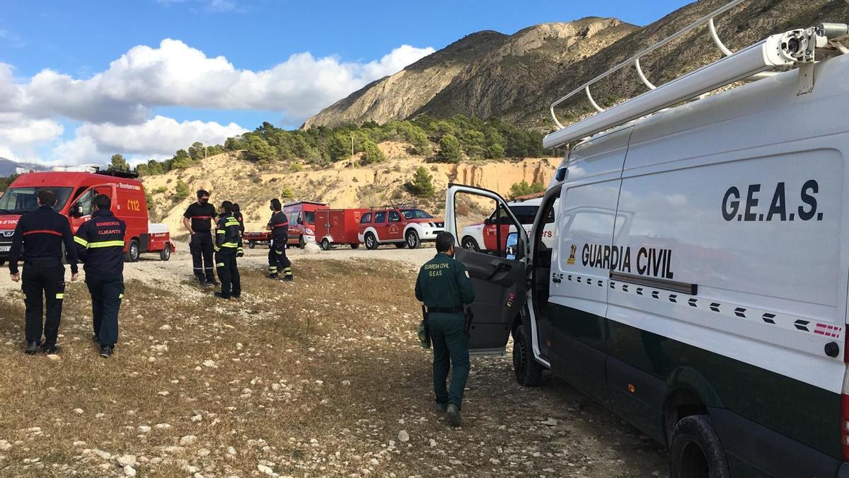 El operativo de búsqueda del helicóptero.