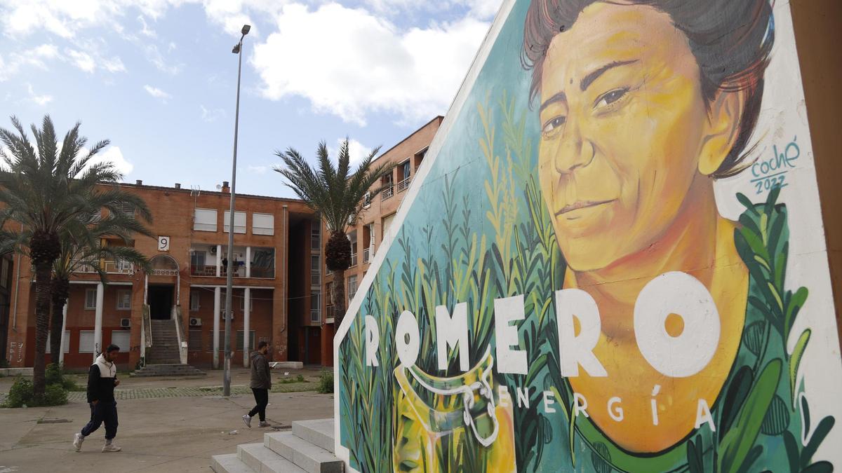 Uno de los murales en Las Palmeras.