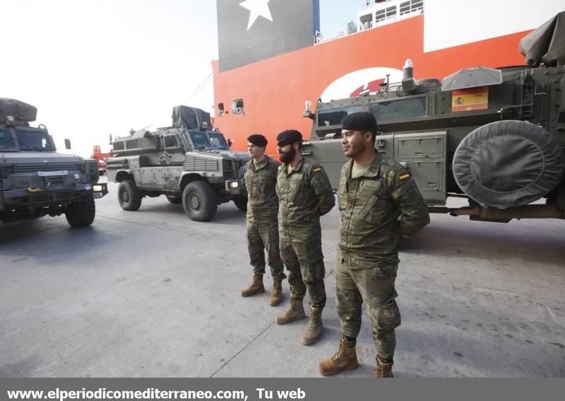 Desembarco vehículos del ejercito Afganistán-Castellón