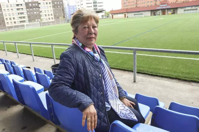 María Luisa Urbaneja, la presidenta del C.F. San Juan La Carisa que rompió moldes en Asturias: "Nunca me sentí discriminada"