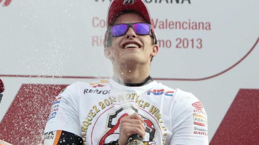 Marc Márquez, en el podio.