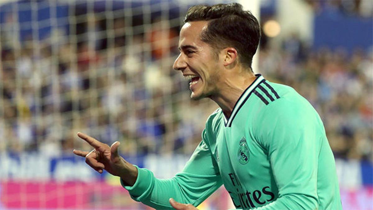 Lucas Vázquez aumentó la ventaja con el segundo gol al Zaragoza