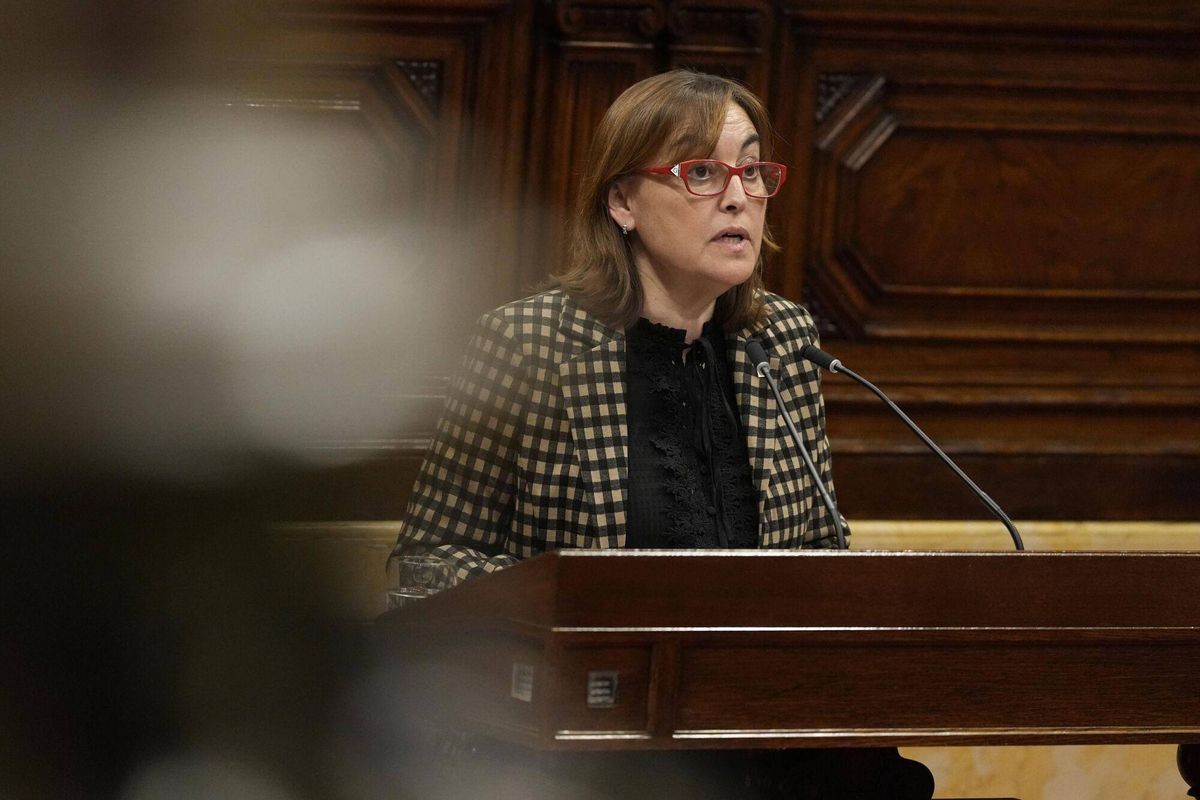 La consellera de Territori Silvia Paneque durante el pleno del Parlament de Catalunya en marzo de este 2025.