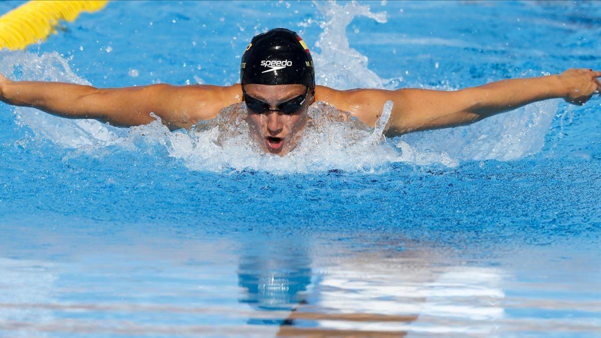 Mireia Belmonte, en la piscina de Tarragona.