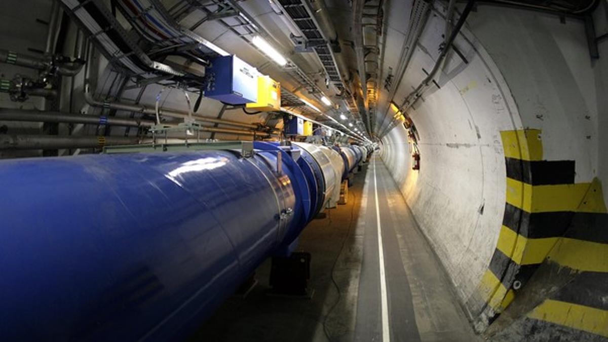 Interior del gran colisionador del CERN, en el subsuelo de Ginebra.