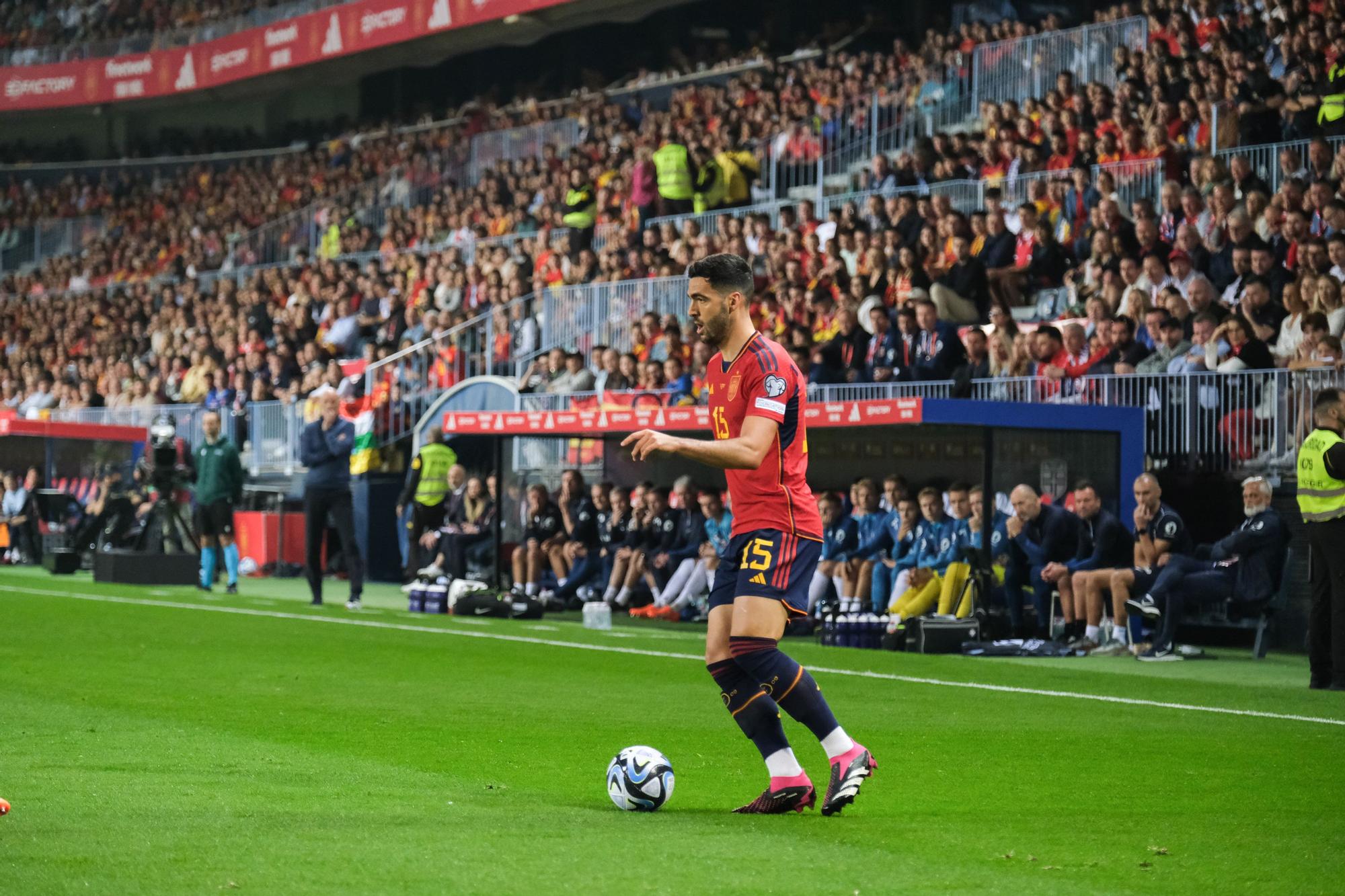 La Roja juega en Málaga contra Noruega, en imágenes