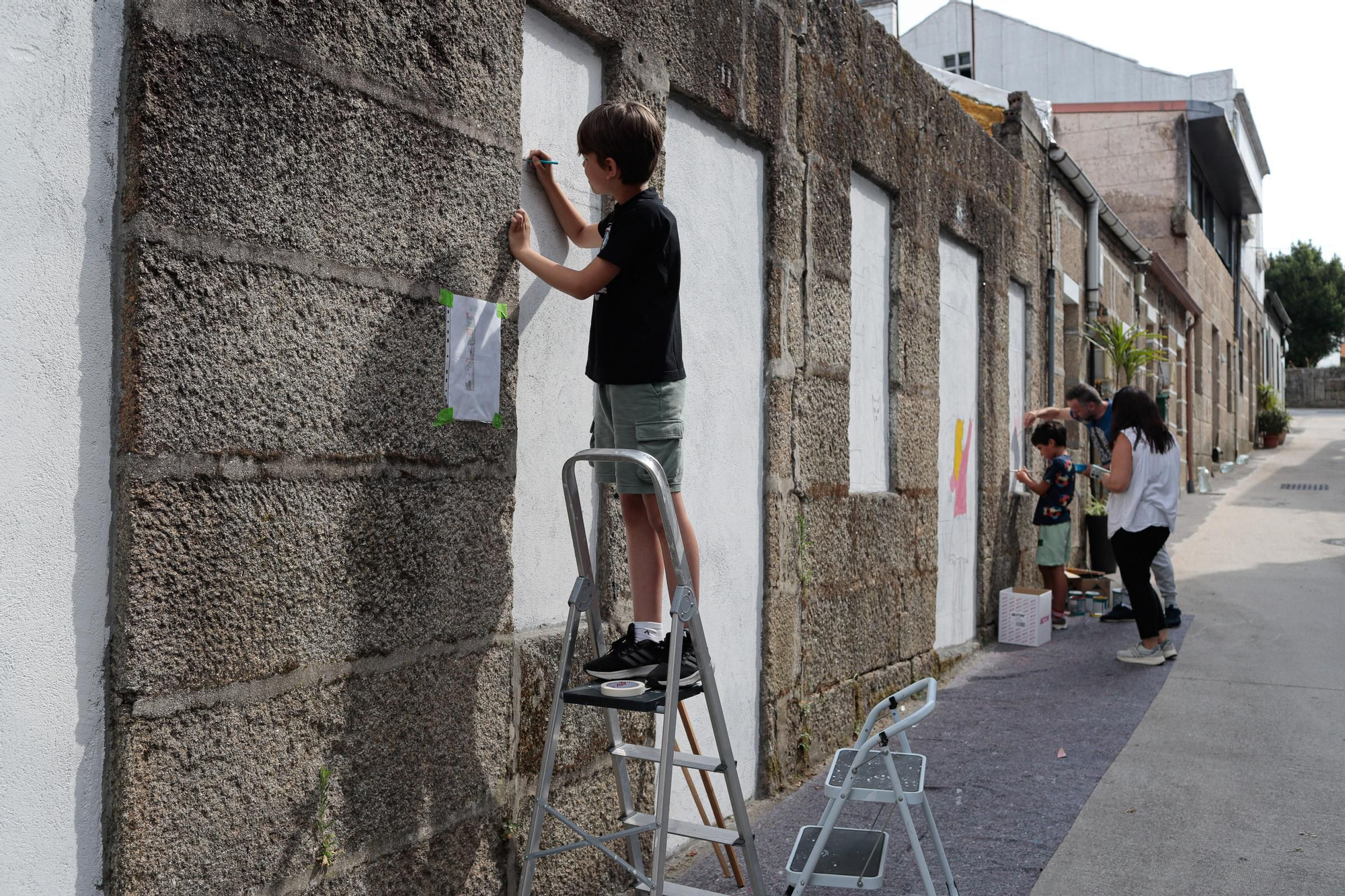 El barrio de Ribadavia se convierte en un museo al aire libre