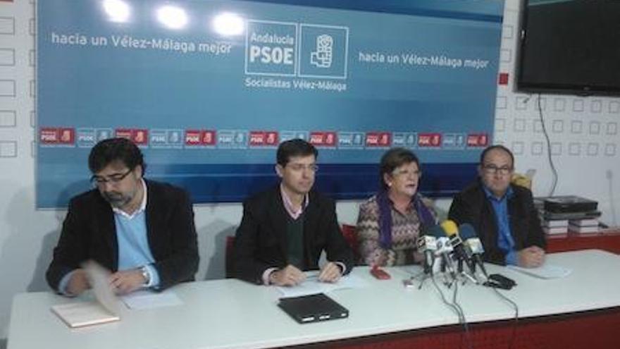 Rueda de prensa, en la Mancomunidad de Municipios de la Costa del Sol-Axarquía.