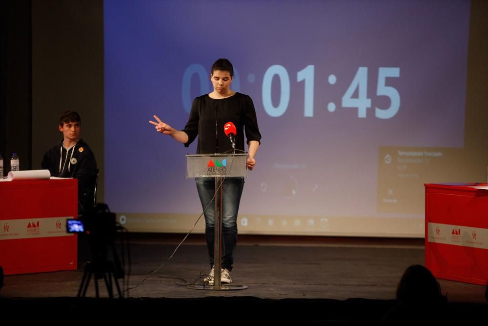 Liga de debate escolar en Gijón