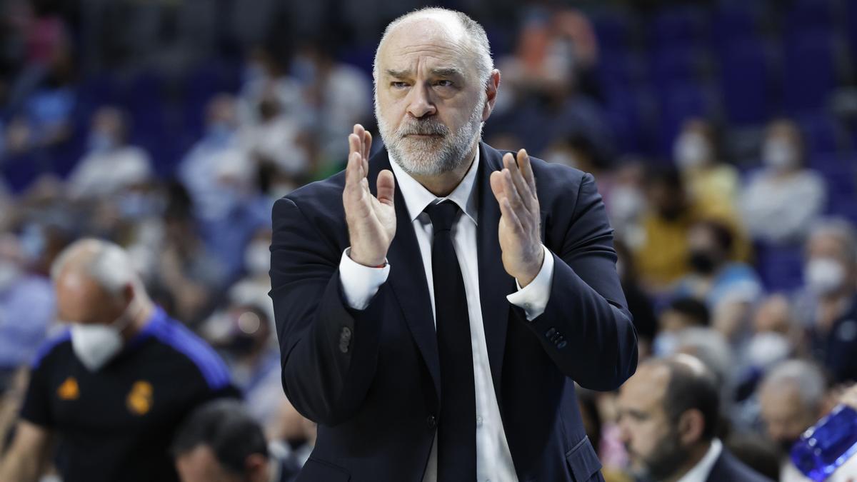 El técnico del Real Madrid, Pablo Laso.