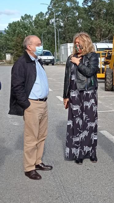 El alcalde de Catoira, Alberto García, y Beatriz Sestayo.