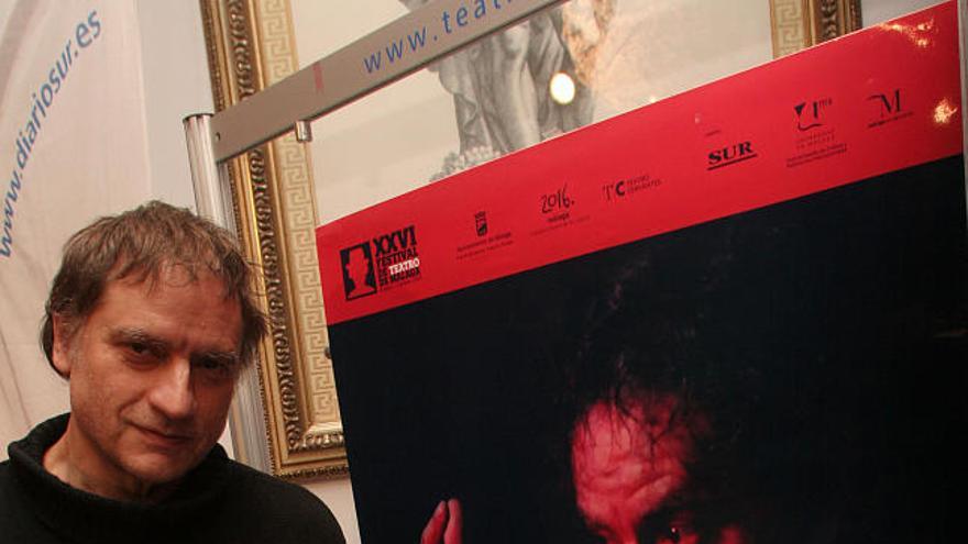 Nancho Novo, esta mañana en el Teatro Cervantes.