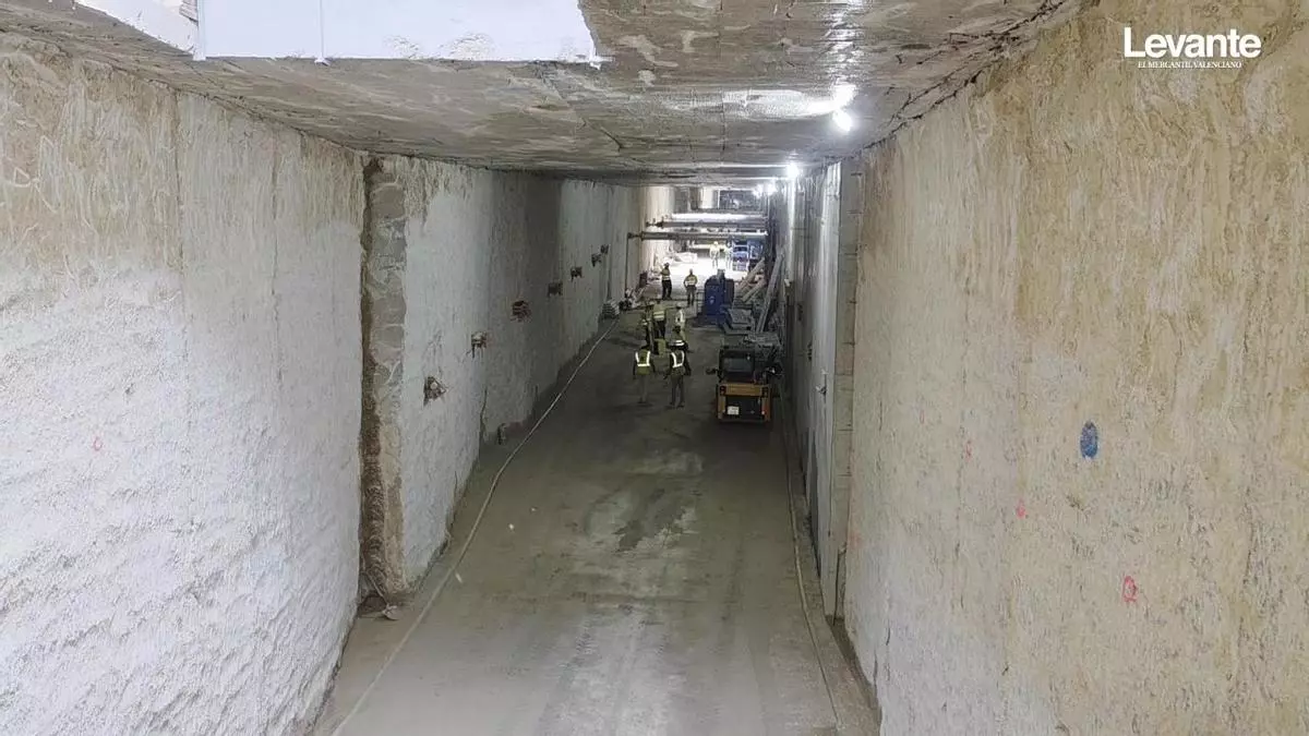 Así está el "súper cañón" que unirá las estaciones de Xàtiva y Alacant de Metrovalencia