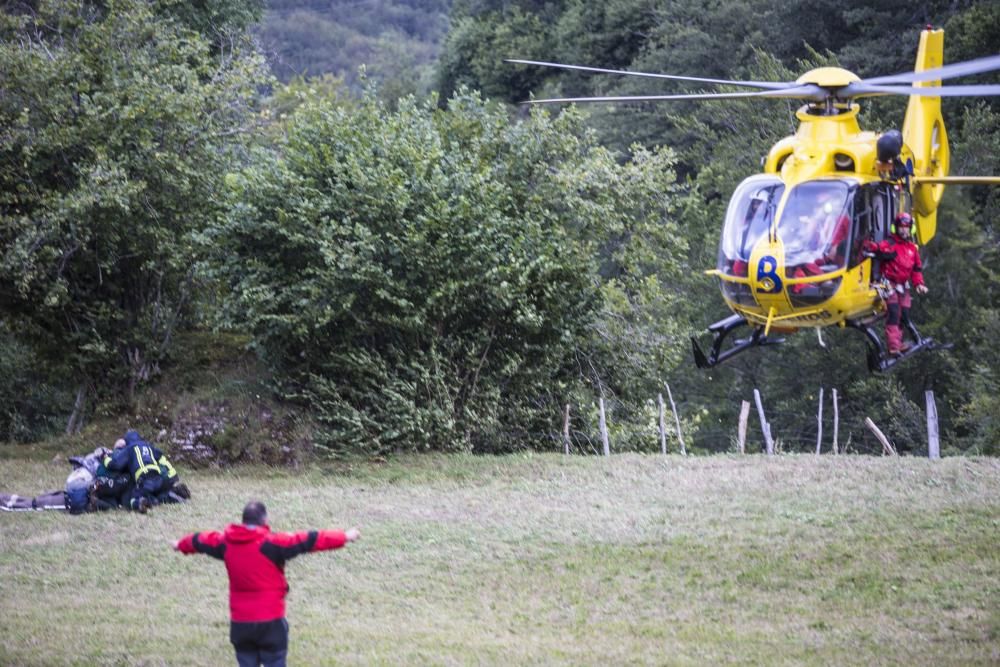 Rescate del montañero desaparecido en Somiedo