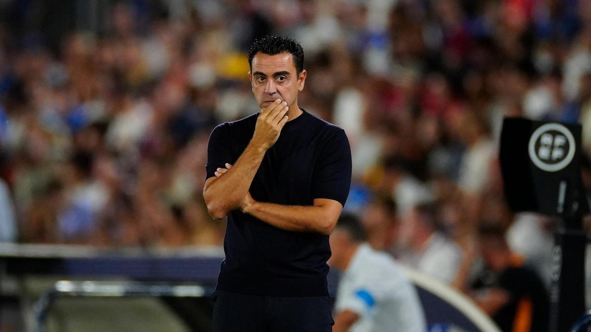 Xavi Hernández en el Coliseum Alfonso Pérez