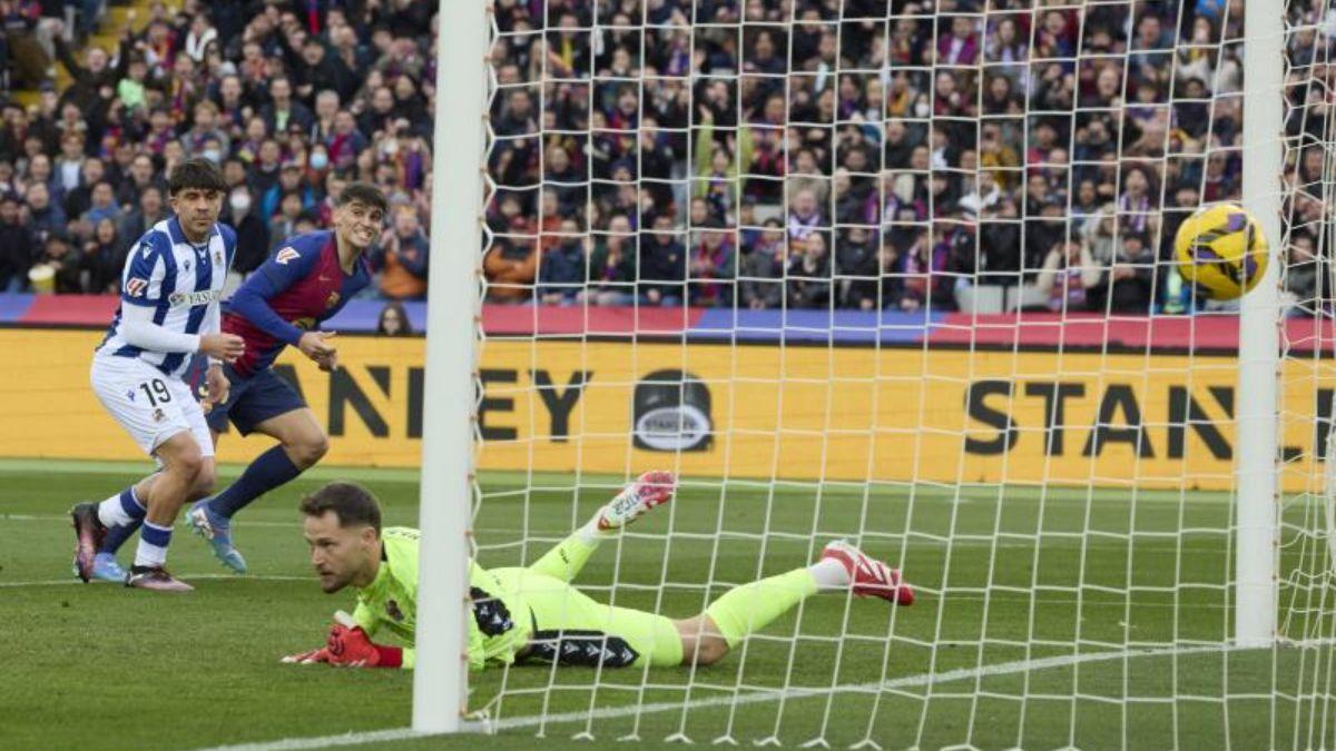 El primer gol de Gerard Martín con el Barça