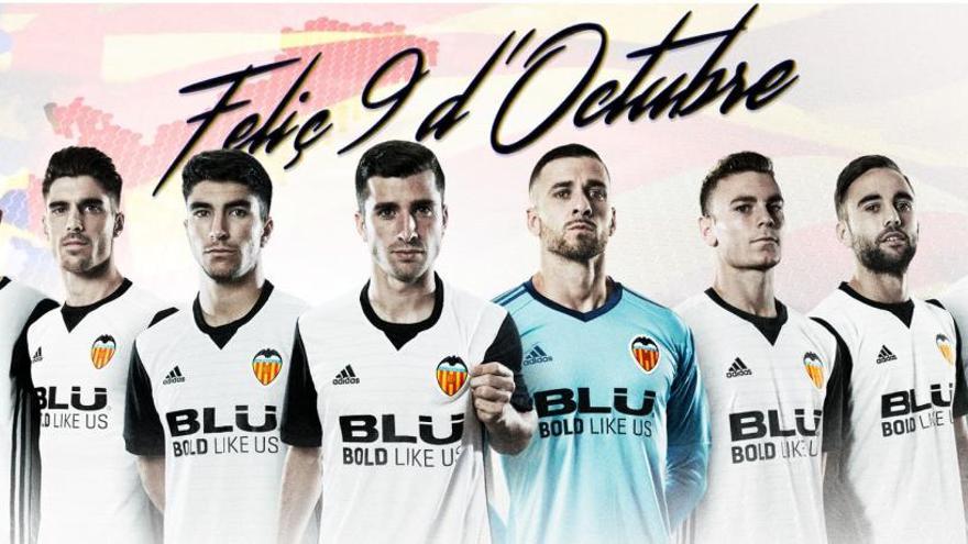 El Valencia felicita el 9 d&#039;octubre con un vídeo de sus jugadores valencianos