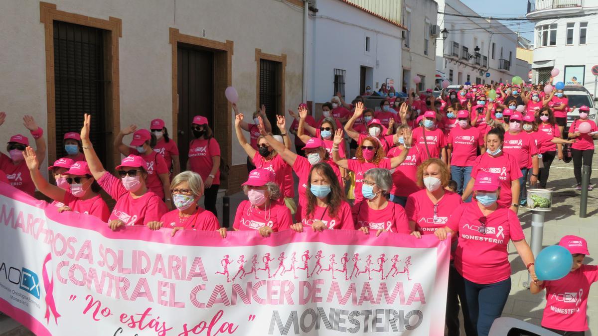 Recorrido de la marcha por las calles de Monesterio