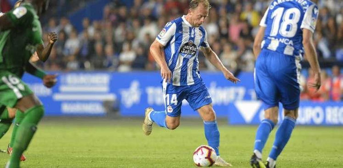 Krohn-Dehli, en el partido ante el Sporting.