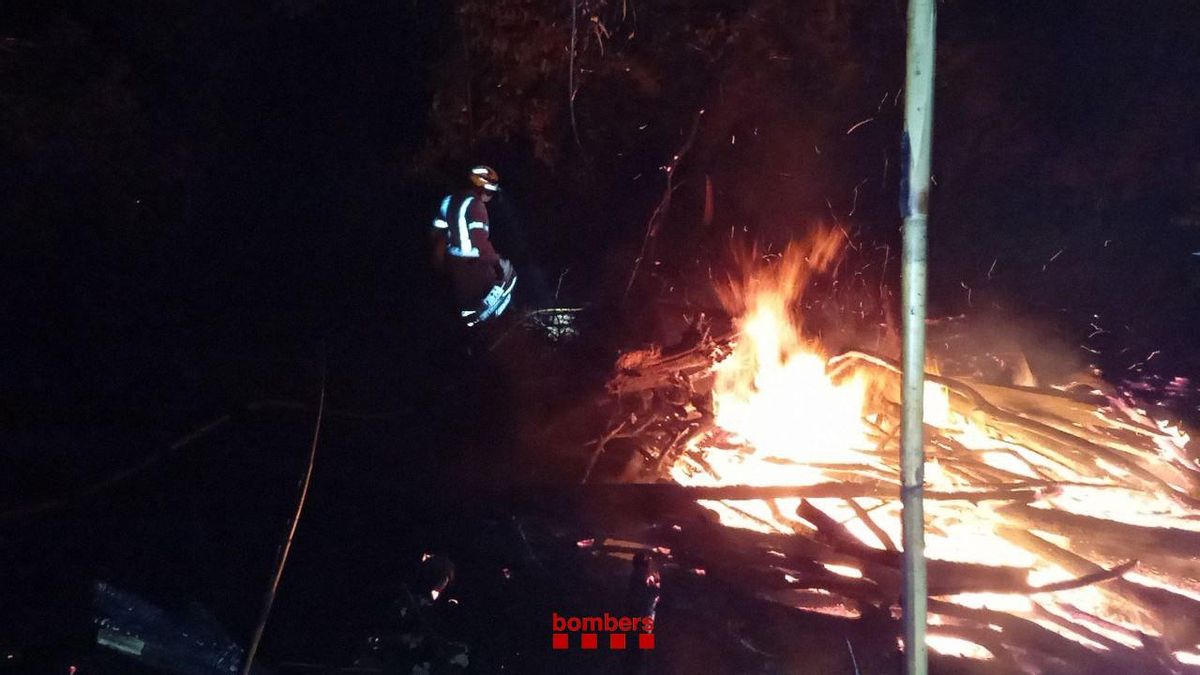 Incendi a Sant Miquel de Fluvià