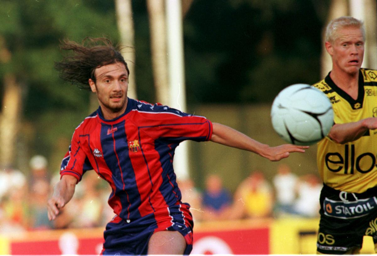 Dugarry durante su etapa en el Barça