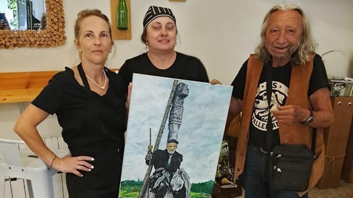 El artista Manuel González expone en el restaurante O Cazador