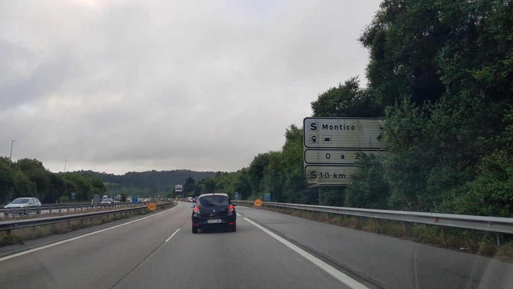 Obras en la autopista "Y" a la altura del Montico