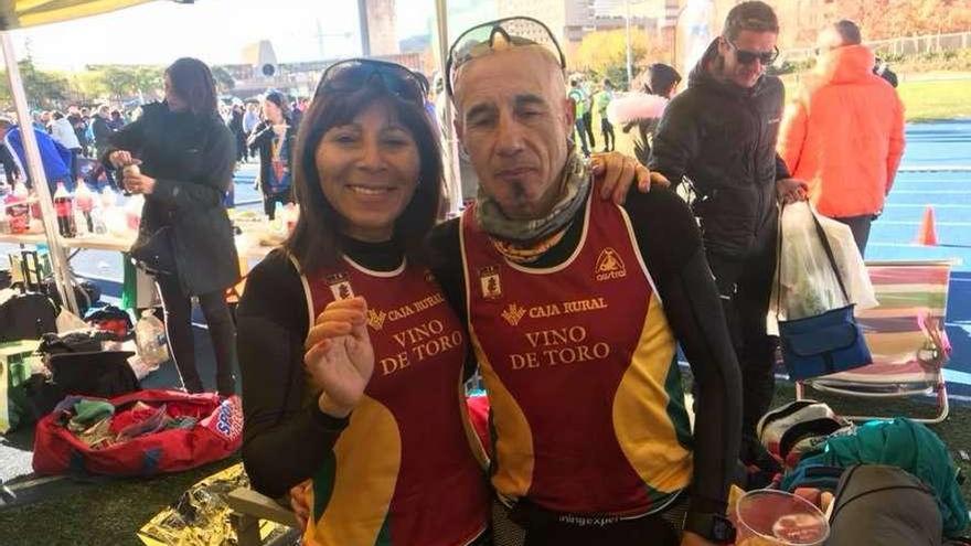 María José Tomaz y José Luis Posado, campeones de España veteranos.